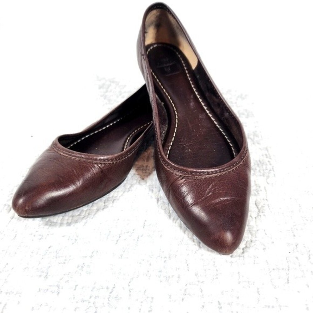 Frye Dark Brown Regina Ballet Flats Size 6.5